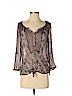 Lucky Brand 100% Rayon Tan 3/4 Sleeve Blouse Size S - photo 1
