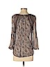 Lucky Brand 100% Rayon Tan 3/4 Sleeve Blouse Size S - photo 2
