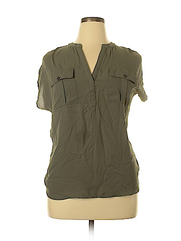 INC International Concepts Short Sleeve Blouse (view 1)