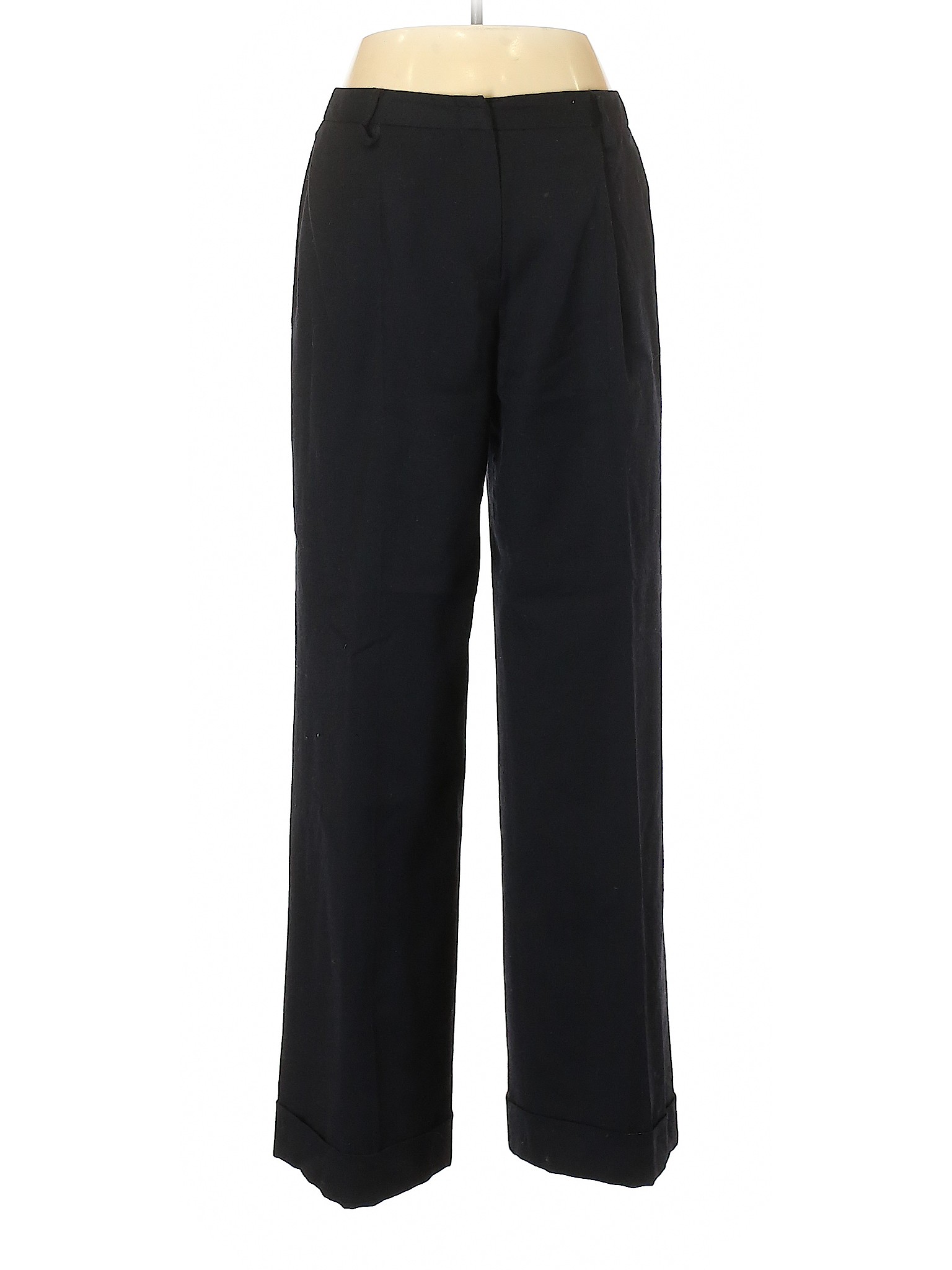 Harve Benard 100% Wool Solid Black Wool Pants Size 10 - 90% off | ThredUp