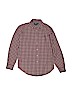 Ralph Lauren 100% Cotton Plaid Burgundy Long Sleeve Button-Down Shirt Size 12 - 14 - photo 1