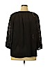 Croft & Barrow Plus 100% Polyester Black 3/4 Sleeve Blouse Size XL - photo 2