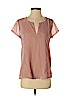 Dolan 100% Polyester Pink Short Sleeve Blouse Size S - photo 1
