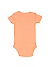 Carter's 100% Cotton Orange Short Sleeve Onesie 3-6 MO / 6 MO - photo 2