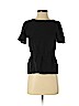 Theory 100% Silk Black Short Sleeve Silk Top Size P (petite) - photo 1