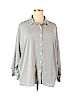 Mod Ref 100% Polyester White Long Sleeve Button-Down Shirt Size 2X - photo 1