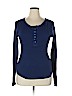Lucky Brand 100% Cotton Blue Long Sleeve Henley Size XL - photo 1