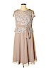Emma Street 100% Polyester Tan Cocktail Dress Size 16 (petite) - photo 1