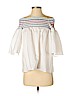 Parker 100% Cotton White 3/4 Sleeve Blouse Size 2 - photo 1