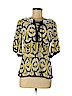 Nanette Lepore 100% Silk Yellow 3/4 Sleeve Silk Top Size M - photo 1