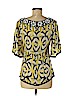 Nanette Lepore 100% Silk Yellow 3/4 Sleeve Silk Top Size M - photo 2