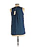 Rebecca Taylor 100% Silk Blue Sleeveless Silk Top Size 4 - photo 2