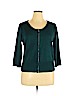 Carmen Carmen Marc Valvo Teal Cardigan Size XL - photo 1