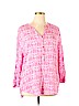 Assorted Brands 100% Rayon Pink Long Sleeve Blouse Size 1X - photo 1