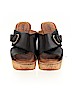Born 100% Leather Black Wedges Size 8 - photo 2