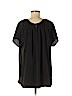 Hatch 100% Polyester Black Short Sleeve Blouse Size Lg Maternity (3) - photo 2
