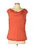 Classiques Entier 100% Silk Orange Sleeveless Silk Top Size L - photo 1