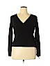 AGB 100% Polyester Black Long Sleeve Top Size XL - photo 1