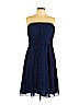 Donna Morgan 100% Silk Blue Cocktail Dress Size 16 - photo 1
