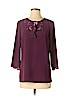 Investments Purple 3/4 Sleeve Blouse Size S - photo 1