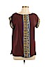 ETRO 100% Silk Brown Short Sleeve Silk Top Size EU (IT) 44 / US 8 - photo 1
