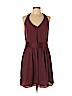 White by Vera Wang 100% Polyester Burgundy Cocktail Dress Size 14 - photo 1