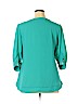 Pomelo 100% Rayon Blue 3/4 Sleeve Blouse Size XL - photo 2