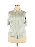 Tory Burch Green Short Sleeve Button-Down Shirt Size XL - photo 1