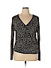 Cable Stitch Black Long Sleeve Top Size XL - photo 1