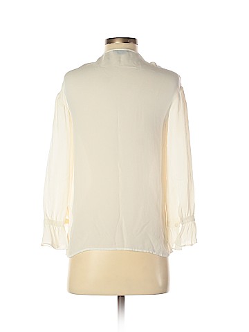 Theory 3/4 Sleeve Silk Top (view 2)