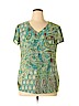 Emma James 100% Polyester Green Short Sleeve Blouse Size 16 - photo 1