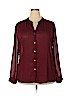 41Hawthorn 100% Polyester Burgundy Long Sleeve Blouse Size XXL - photo 1