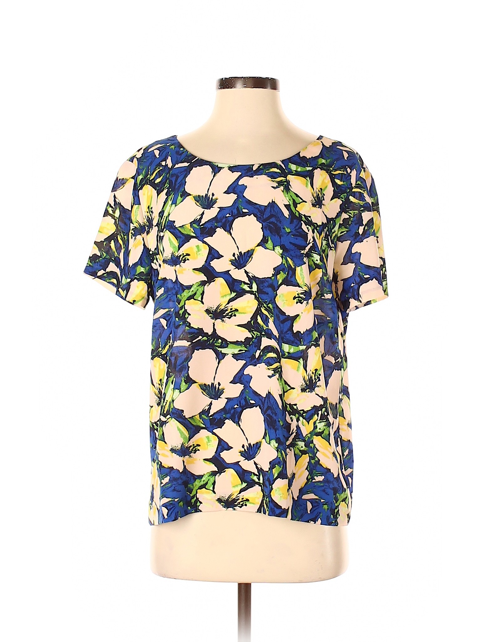 J Crew Factory Store Women Blue Short Sleeve Blouse M Ebay
