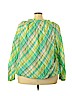 Lane Bryant 100% Cotton Green Long Sleeve Blouse Size 26 - 28 Plus - photo 2