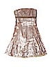 Badgley Mischka 100% Silk Tan Cocktail Dress Size 0 - photo 1