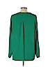 Pleione 100% Polyester Green Long Sleeve Blouse Size L - photo 2