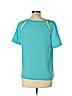 Tibi 100% Cotton Blue Short Sleeve Blouse Size 10 - photo 2