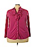 Avenue 100% Polyester Pink Long Sleeve Blouse Size 22 - 24 Plus - photo 1