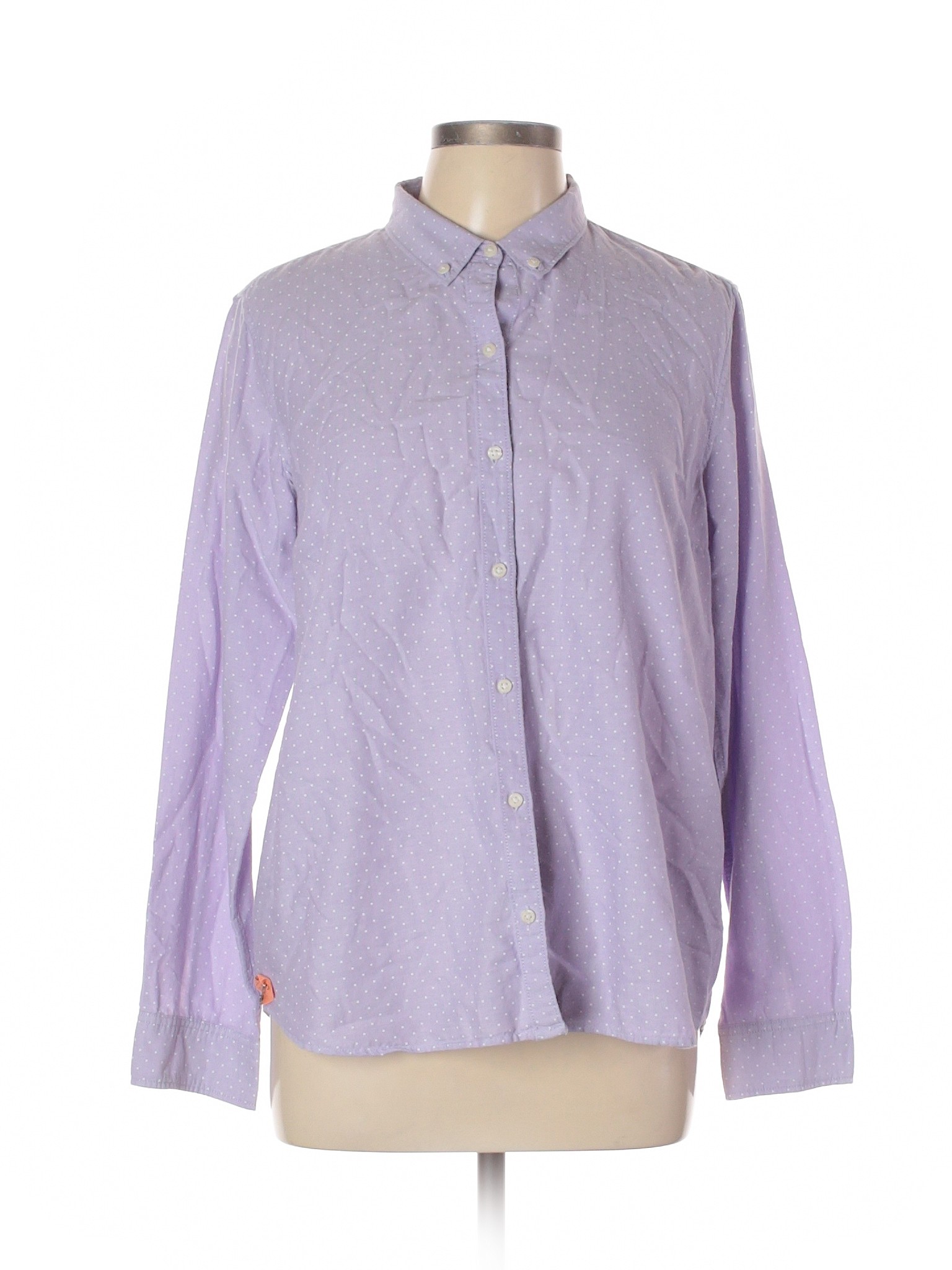 Gap Women Purple Long Sleeve Button-Down Shirt XL | eBay