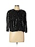 Les Copains 100% Silk Black 3/4 Sleeve Silk Top Size EU 44 / US 14 - photo 1