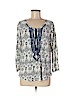Lucky Brand Ivory 3/4 Sleeve Top Size M - photo 1