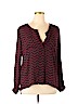 Hippie Rose 100% Polyester Burgundy Long Sleeve Blouse Size XL - photo 1
