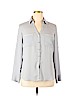 Express 100% Polyester Gray Long Sleeve Blouse Size L - photo 1