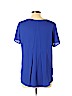 Pleione 100% Polyester Blue Short Sleeve Blouse Size L (petite) - photo 2