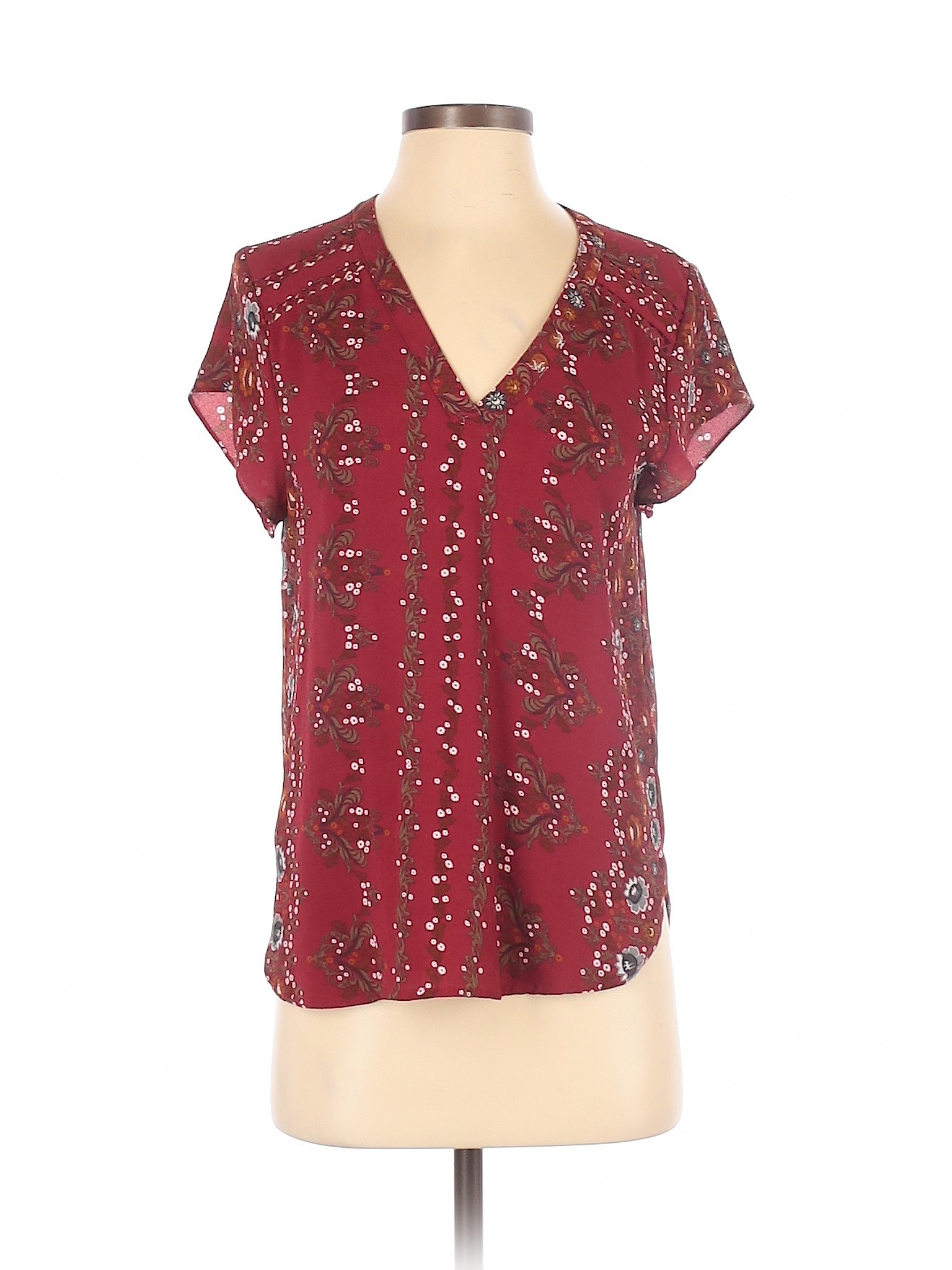 Fun2Fun Women Red Short Sleeve Blouse XS | eBay