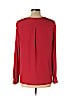 Ann Taylor LOFT 100% Polyester Red Long Sleeve Blouse Size L - photo 2