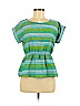 Banana Republic 100% Polyester Green Short Sleeve Blouse Size M (petite) - photo 1