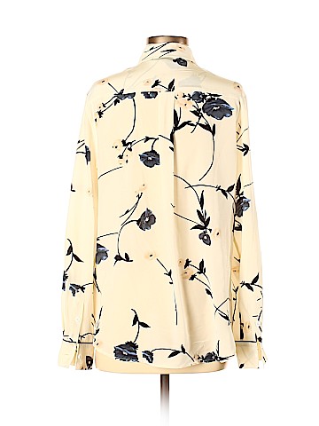 Ganni Long Sleeve Silk Top (view 2)