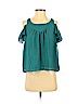 Maeve 100% Polyester Green Short Sleeve Blouse Size 4 (petite) - photo 1