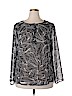 Apostrophe 100% Polyester Black Long Sleeve Blouse Size 18W - photo 1